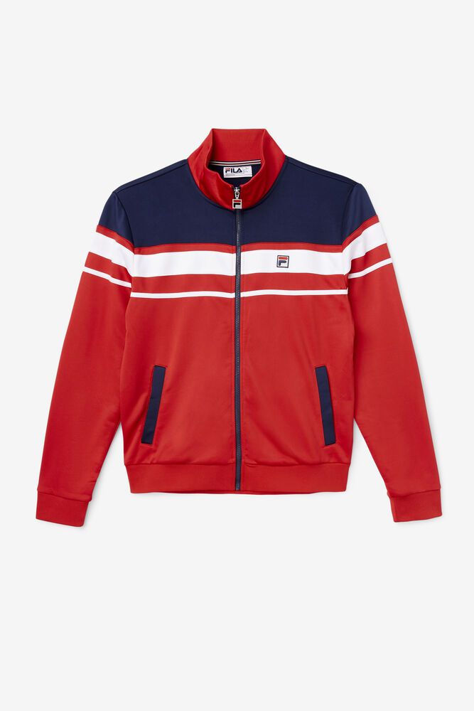 Fila Gordon Red/Navy/White Jacket Mens - NZ 18507-HCTU